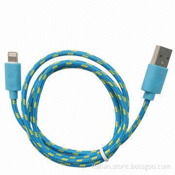 High-quality nylon cables for iPhone 5, with data sync and charging